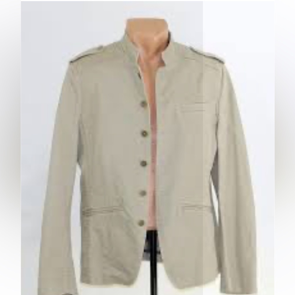 H&M Neutral field jacket tan canvas long sleeve 36R